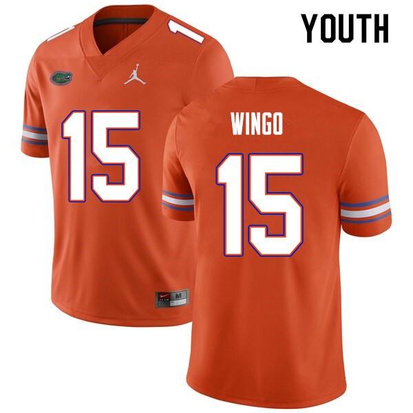 Youth #15 Derek Wingo Florida Gators College Football Jerseys Orange
